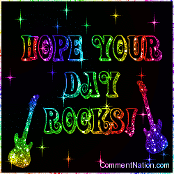 Click to get the codes for this image. Hope Your Day Rocks Rainbow Stars, Have a Great Day Image Comment, Graphic or Meme for posting on FaceBook, Twitter or any blog!