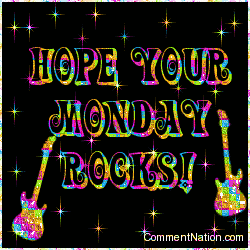 Click to get the codes for this image. Hope Your Monday Rocks Colorful Stars, WeekDays Monday Image Comment, Graphic or Meme for posting on FaceBook, Twitter or any blog!