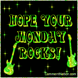 Click to get the codes for this image. Hope Your Monday Rocks Lime Stars, WeekDays Monday Image Comment, Graphic or Meme for posting on FaceBook, Twitter or any blog!