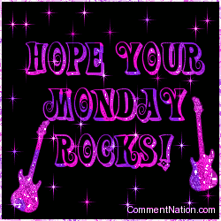 Click to get the codes for this image. Hope Your Monday Rocks Purple Stars, WeekDays Monday Image Comment, Graphic or Meme for posting on FaceBook, Twitter or any blog!