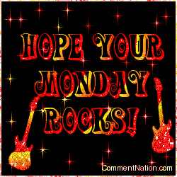 Click to get the codes for this image. Hope Your Monday Rocks Red Stars, WeekDays Monday Image Comment, Graphic or Meme for posting on FaceBook, Twitter or any blog!