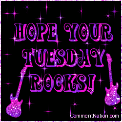 Click to get the codes for this image. Hope Your Tuesday Rocks  Purple Stars, WeekDays Tuesday Image Comment, Graphic or Meme for posting on FaceBook, Twitter or any blog!