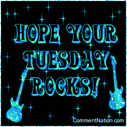 Click to get the codes for this image. Hope Your Tuesday Rocks Aqua Stars, WeekDays Tuesday Image Comment, Graphic or Meme for posting on FaceBook, Twitter or any blog!