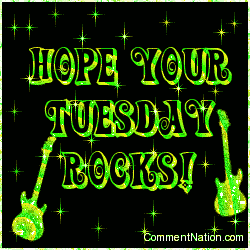 Click to get the codes for this image. Hope Your Tuesday Rocks Lime Stars, WeekDays Tuesday Image Comment, Graphic or Meme for posting on FaceBook, Twitter or any blog!