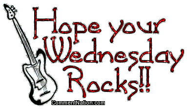 Click to get the codes for this image. Hope Your Wednesday Rocks Glitter Text With Guitar, WeekDays Wednesday Image Comment, Graphic or Meme for posting on FaceBook, Twitter or any blog!