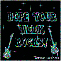 Click to get the codes for this image. Hope Your Week Rocks Metalic Stars, Have a Great Week Image Comment, Graphic or Meme for posting on FaceBook, Twitter or any blog!