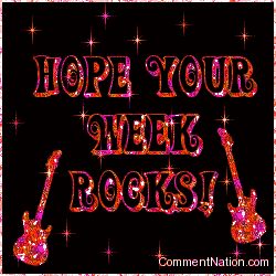 Click to get the codes for this image. Hope Your Week Rocks Pink Stars, Have a Great Week Image Comment, Graphic or Meme for posting on FaceBook, Twitter or any blog!