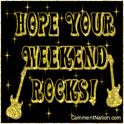 Click to get the codes for this image. Hope Your Weekend Rocks Gold Stars, Have a Great Weekend Image Comment, Graphic or Meme for posting on FaceBook, Twitter or any blog!