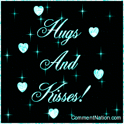 Click to get the codes for this image. Hugs And Kisses Colorful Stars, Hugs  Kisses Image Comment, Graphic or Meme for posting on FaceBook, Twitter or any blog!