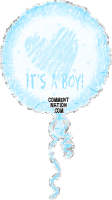 Click to get the codes for this image. Celebrate the arrival of a new baby boy with this blue "It's a Boy" glittered balloon graphic!