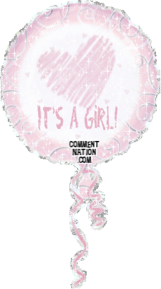 Click to get the codes for this image. Celebrate the arrival of a new baby girl with this pink "It's a Girl" glittered balloon graphic!