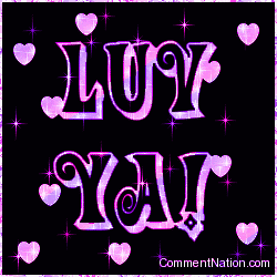 Click to get the codes for this image. Luv Ya! Purple Stars, Luv Ya Image Comment, Graphic or Meme for posting on FaceBook, Twitter or any blog!