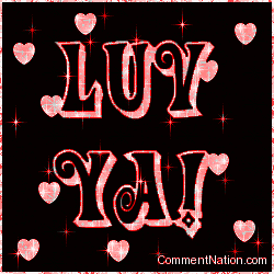 Click to get the codes for this image. Luv Ya! Red Hearts and Stars, Luv Ya Image Comment, Graphic or Meme for posting on FaceBook, Twitter or any blog!