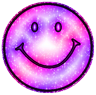 Click to get the codes for this image. Pink Purple Glitter Smiley Face, Smiles Image Comment, Graphic or Meme for posting on FaceBook, Twitter or any blog!