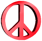 Click to get the codes for this image. Red 3d Peace Sign, Peace Image Comment, Graphic or Meme for posting on FaceBook, Twitter or any blog!