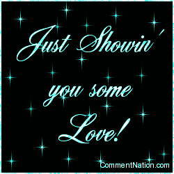 Click to get the codes for this image. Just Showin' You Some Love! Aqua Stars, Showin Love Image Comment, Graphic or Meme for posting on FaceBook, Twitter or any blog!