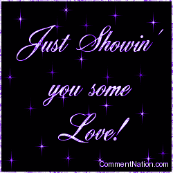 Click to get the codes for this image. Just Showin' You Some Love! Purple Stars, Showin Love Image Comment, Graphic or Meme for posting on FaceBook, Twitter or any blog!