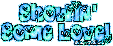 Click to get the codes for this image. Showin' Some Love Ocean Hearts Glitter Text, Showin Love Image Comment, Graphic or Meme for posting on FaceBook, Twitter or any blog!