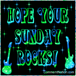 Click to get the codes for this image. Hope Your Sunday Rocks Stars Bluegreen, WeekDays Sunday Image Comment, Graphic or Meme for posting on FaceBook, Twitter or any blog!