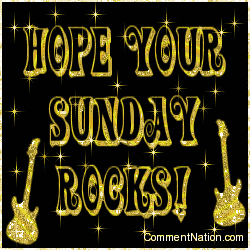 Click to get the codes for this image. Hope Your Sunday Rocks Stars Gold, WeekDays Sunday Image Comment, Graphic or Meme for posting on FaceBook, Twitter or any blog!