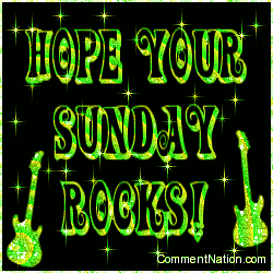 Click to get the codes for this image. Hope Your Sunday Rocks Stars Limegreen, WeekDays Sunday Image Comment, Graphic or Meme for posting on FaceBook, Twitter or any blog!