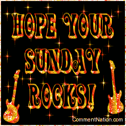 Click to get the codes for this image. Hope Your Sunday Rocks Stars Orange, WeekDays Sunday Image Comment, Graphic or Meme for posting on FaceBook, Twitter or any blog!