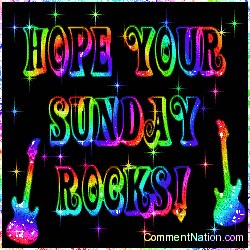 Click to get the codes for this image. Hope Your Sunday Rocks Stars Rainbow, WeekDays Sunday Image Comment, Graphic or Meme for posting on FaceBook, Twitter or any blog!