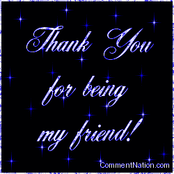 Click to get the codes for this image. Thanks For Being My Friend Blue Stars, Friendship Image Comment, Graphic or Meme for posting on FaceBook, Twitter or any blog!