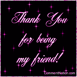 Click to get the codes for this image. Thanks For Being My Friend Pink Stars, Friendship Image Comment, Graphic or Meme for posting on FaceBook, Twitter or any blog!