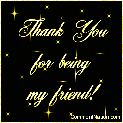 Click to get the codes for this image. Thanks For Being My Friend Yellow Stars, Friendship Image Comment, Graphic or Meme for posting on FaceBook, Twitter or any blog!