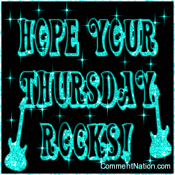 Click to get the codes for this image. Hope Your Thursday Rocks Stars Aqua, WeekDays Thursday Image Comment, Graphic or Meme for posting on FaceBook, Twitter or any blog!