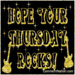 Click to get the codes for this image. Hope Your Thursday Rocks Stars Gold, WeekDays Thursday Image Comment, Graphic or Meme for posting on FaceBook, Twitter or any blog!