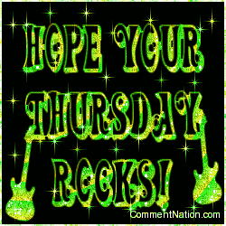Click to get the codes for this image. Hope Your Thursday Rocks Stars Lime, WeekDays Thursday Image Comment, Graphic or Meme for posting on FaceBook, Twitter or any blog!