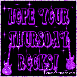 Click to get the codes for this image. Hope Your Thursday Rocks Stars Purple, WeekDays Thursday Image Comment, Graphic or Meme for posting on FaceBook, Twitter or any blog!