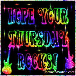 Click to get the codes for this image. Hope Your Thursday Rocks Stars Rainbow, WeekDays Thursday Image Comment, Graphic or Meme for posting on FaceBook, Twitter or any blog!