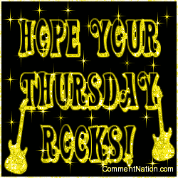 Click to get the codes for this image. Hope Your Thursday Rocks Stars Yellow, WeekDays Thursday Image Comment, Graphic or Meme for posting on FaceBook, Twitter or any blog!