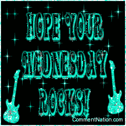 Click to get the codes for this image. Hope Your Wednesday Rocks Stars Aqua, WeekDays Wednesday Image Comment, Graphic or Meme for posting on FaceBook, Twitter or any blog!