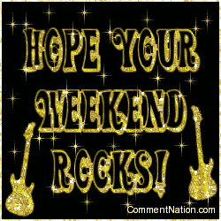 Click to get the codes for this image. Hope Your Weekend Rocks Stars Gold, Have a Great Weekend Image Comment, Graphic or Meme for posting on FaceBook, Twitter or any blog!
