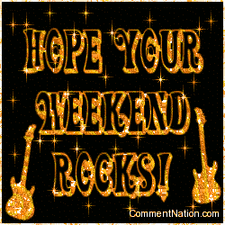 Click to get the codes for this image. Hope Your Weekend Rocks Stars Orange, Have a Great Weekend Image Comment, Graphic or Meme for posting on FaceBook, Twitter or any blog!