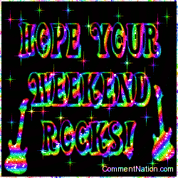 Click to get the codes for this image. Hope Your Weekend Rocks Stars Rainbow, Have a Great Weekend Image Comment, Graphic or Meme for posting on FaceBook, Twitter or any blog!