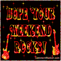 Click to get the codes for this image. Hope Your Weekend Rocks Stars Red, Have a Great Weekend Image Comment, Graphic or Meme for posting on FaceBook, Twitter or any blog!