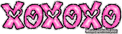 Click to get the codes for this image. XOXOXO Pink Glitter Text, Hugs  Kisses Image Comment, Graphic or Meme for posting on FaceBook, Twitter or any blog!