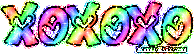 Click to get the codes for this image. XOXOXO Rainbow Glitter Text, Hugs  Kisses Image Comment, Graphic or Meme for posting on FaceBook, Twitter or any blog!