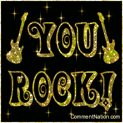 Click to get the codes for this image. You Rock Gold Stars, You Rock Image Comment, Graphic or Meme for posting on FaceBook, Twitter or any blog!