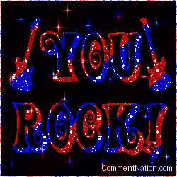 Click to get the codes for this image. You Rock Patriotic Stars, You Rock Image Comment, Graphic or Meme for posting on FaceBook, Twitter or any blog!