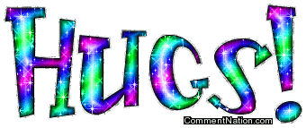 Hugs Glitter Word Image: Graphic Comment Meme or GIF